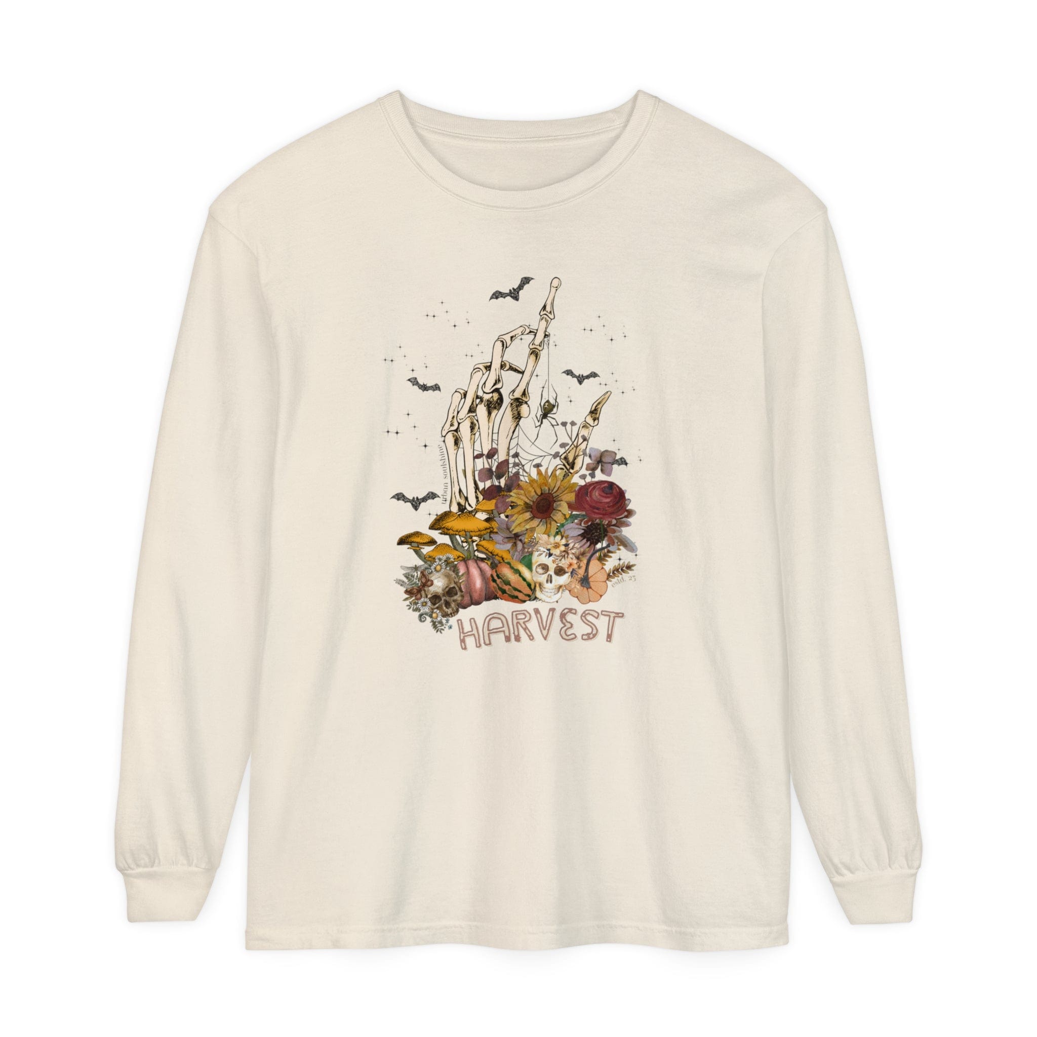 Urban SoulShine & co Long-sleeve Ivory / S Skull Harvest Long Sleeve Tee (unisex)