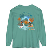 Urban SoulShine & co Long-sleeve Light Green / S ALOHA Vibes Long Sleeve Tee (unisex)