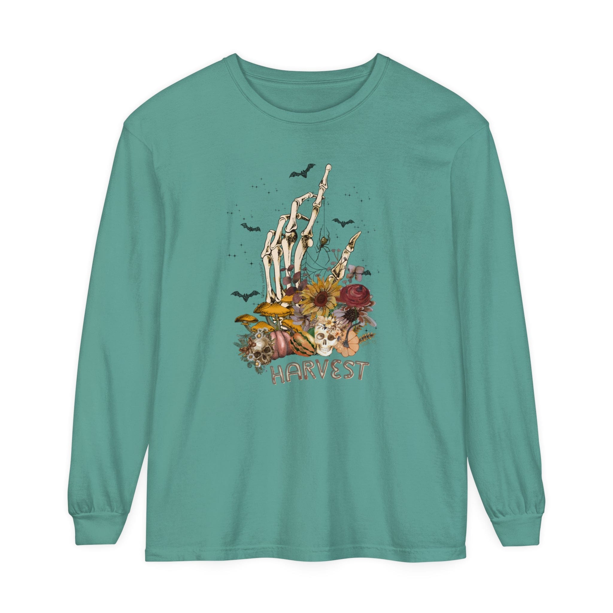 Urban SoulShine & co Long-sleeve Light Green / S Skull Harvest Long Sleeve Tee (unisex)