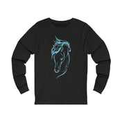 Urban SoulShine & co Long-sleeve M / Black Heather Soul Kiss Horse Lover Long Sleeve Tee