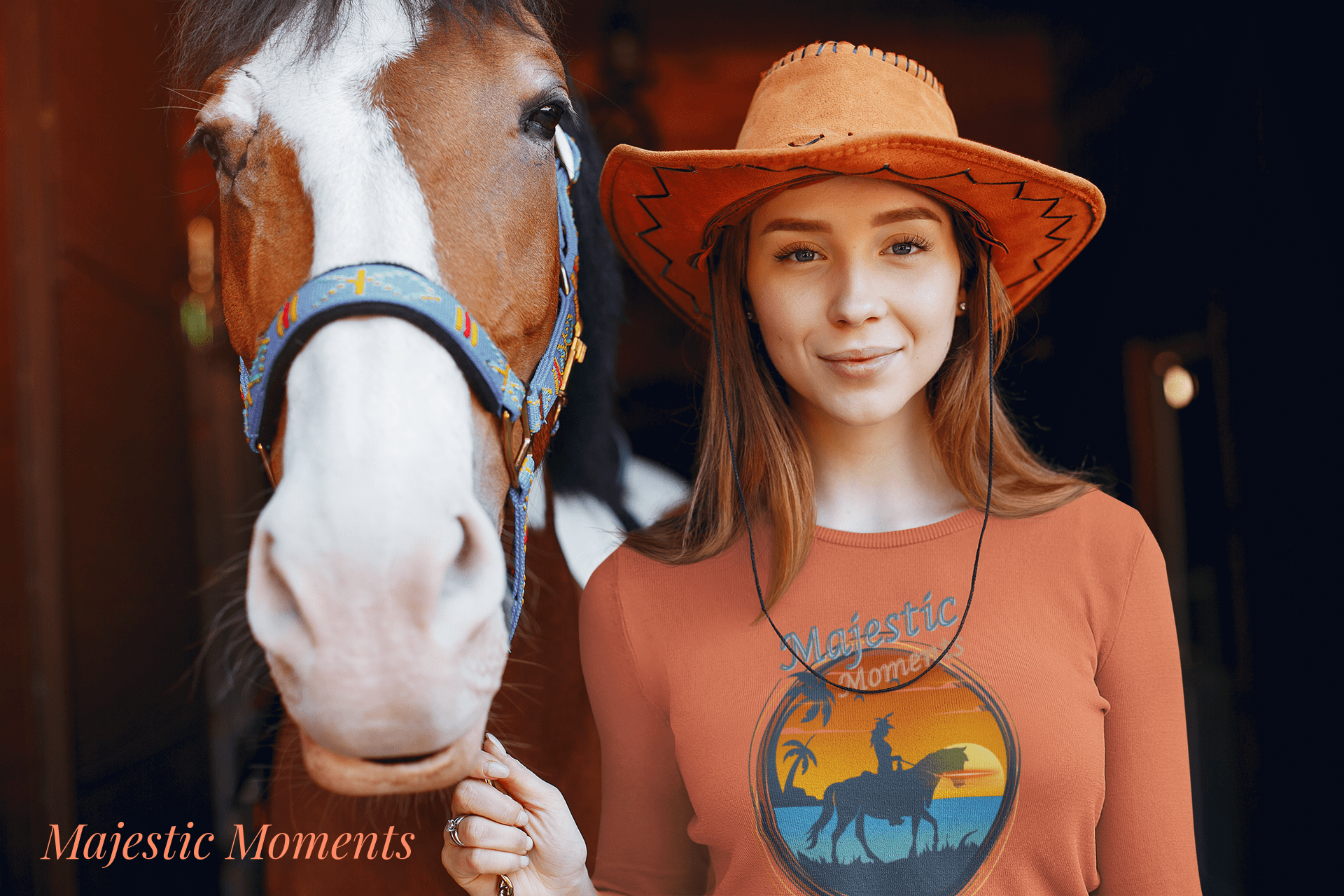 Urban SoulShine & co Long-sleeve Majestic Moments Horse Lover Long Sleeve Tee (unisex)