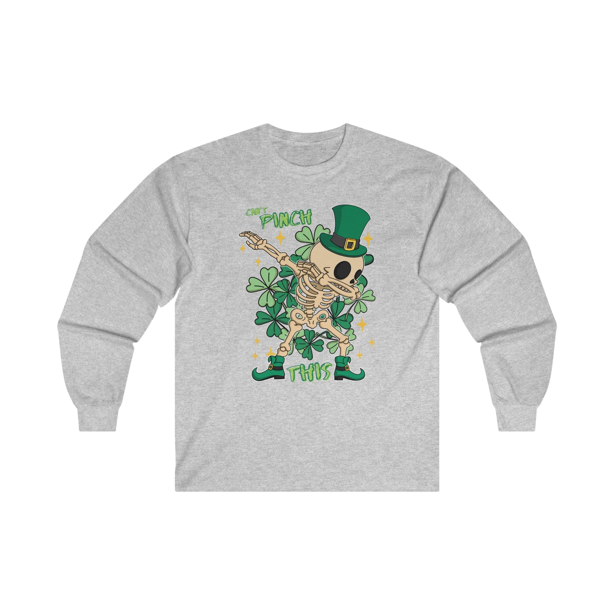  Ash Can't Pinch This Irish Skeleton Dance Gildan Long Sleeve Tee (Unisex)