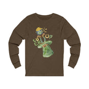 Urban SoulShine & co Long-sleeve S / Heather Brown LUCK UP St. Patrick's Day Long Sleeve Tee (Unisex)