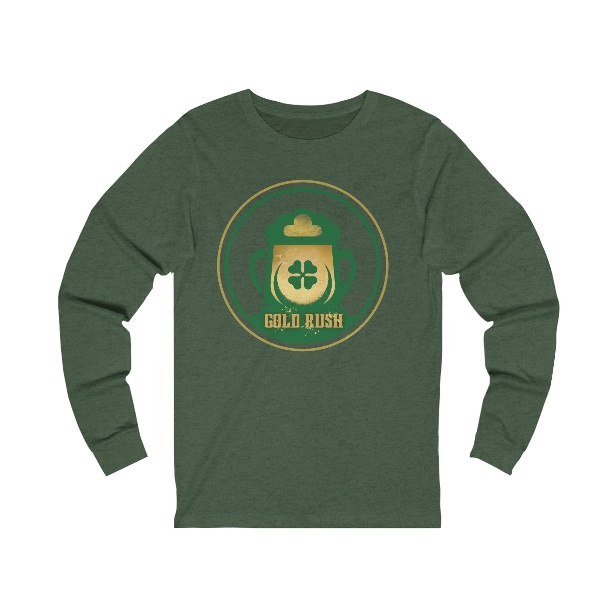 Urban SoulShine & co Long-sleeve S / Heather Forest Gold Rush Irish Beer Long Sleeve Tee (Unisex)