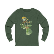 Urban SoulShine & co Long-sleeve S / Heather Forest LUCK UP St. Patrick's Day Long Sleeve Tee (Unisex)