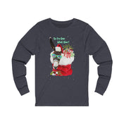 Urban SoulShine & co Long-sleeve S / Heather Navy Do You Hear What I Hear Donkey Claus Long Sleeve Tee (Unisex)