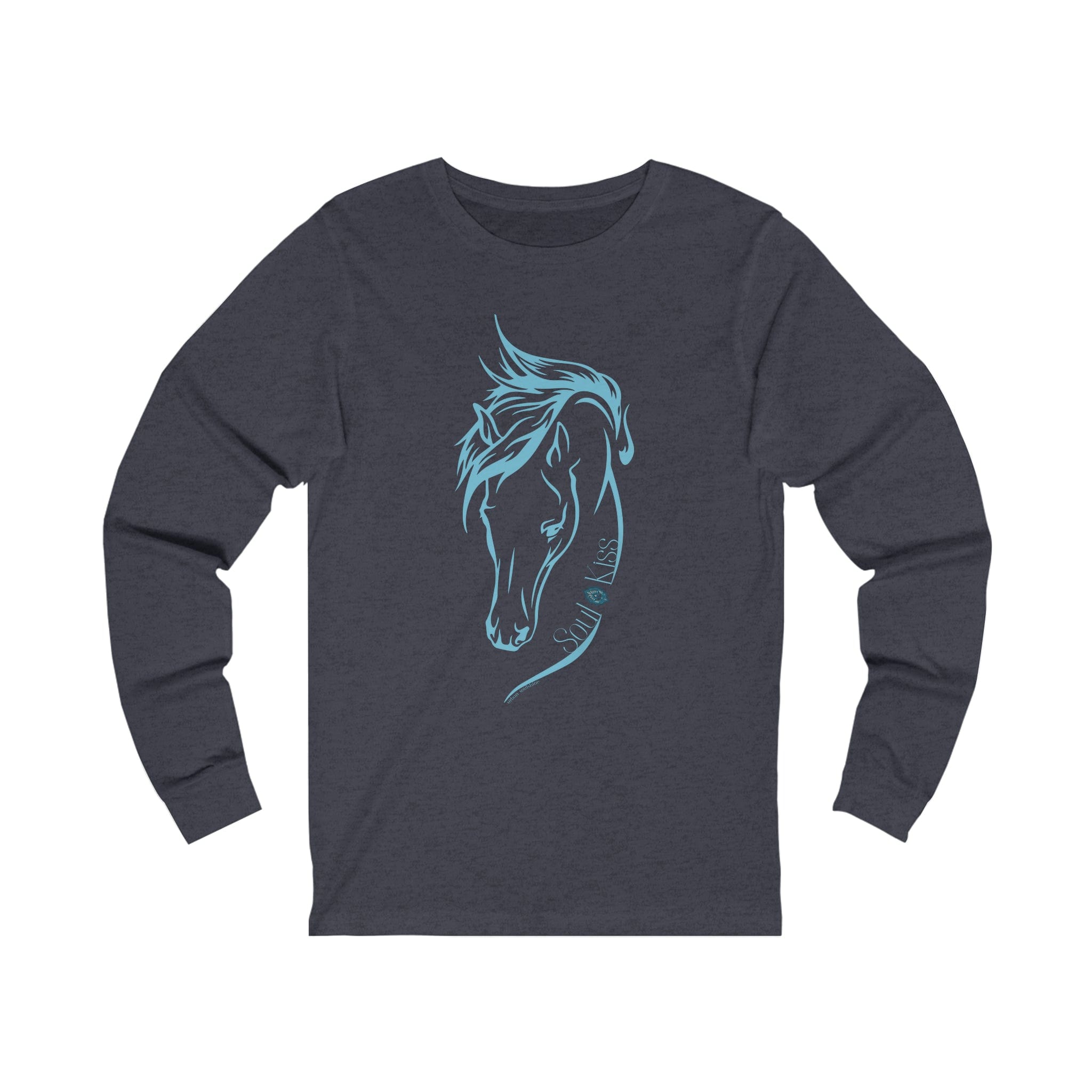 Urban SoulShine & co Long-sleeve S / Heather Navy Soul Kiss Horse Lover Long Sleeve Tee