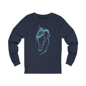 Urban SoulShine & co Long-sleeve S / Navy Soul Kiss Horse Lover Long Sleeve Tee