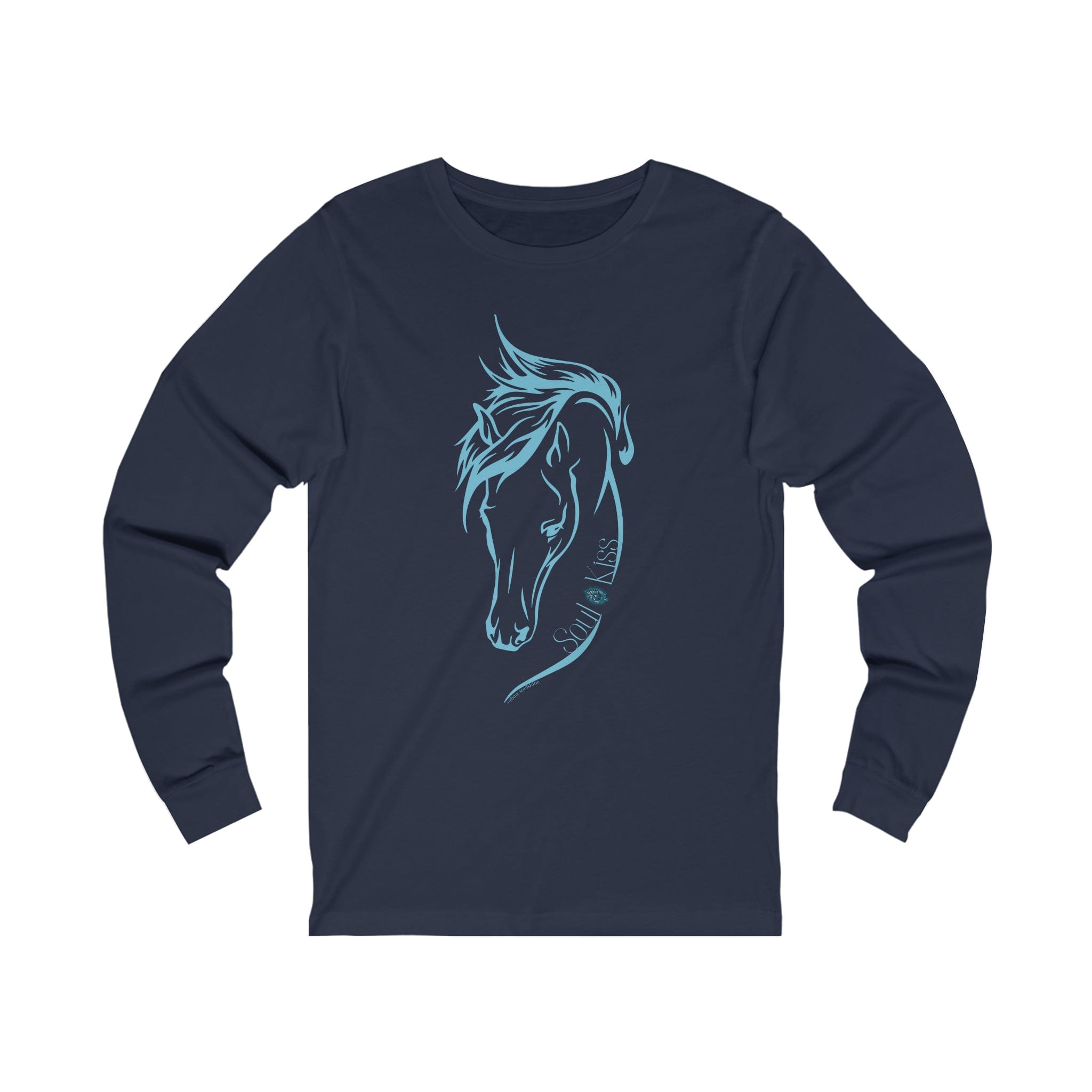  Navy Soul Kiss Horse Lover Long Sleeve Tee