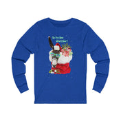 Urban SoulShine & co Long-sleeve S / True Royal TriBlend Do You Hear What I Hear Donkey Claus Long Sleeve Tee (Unisex)