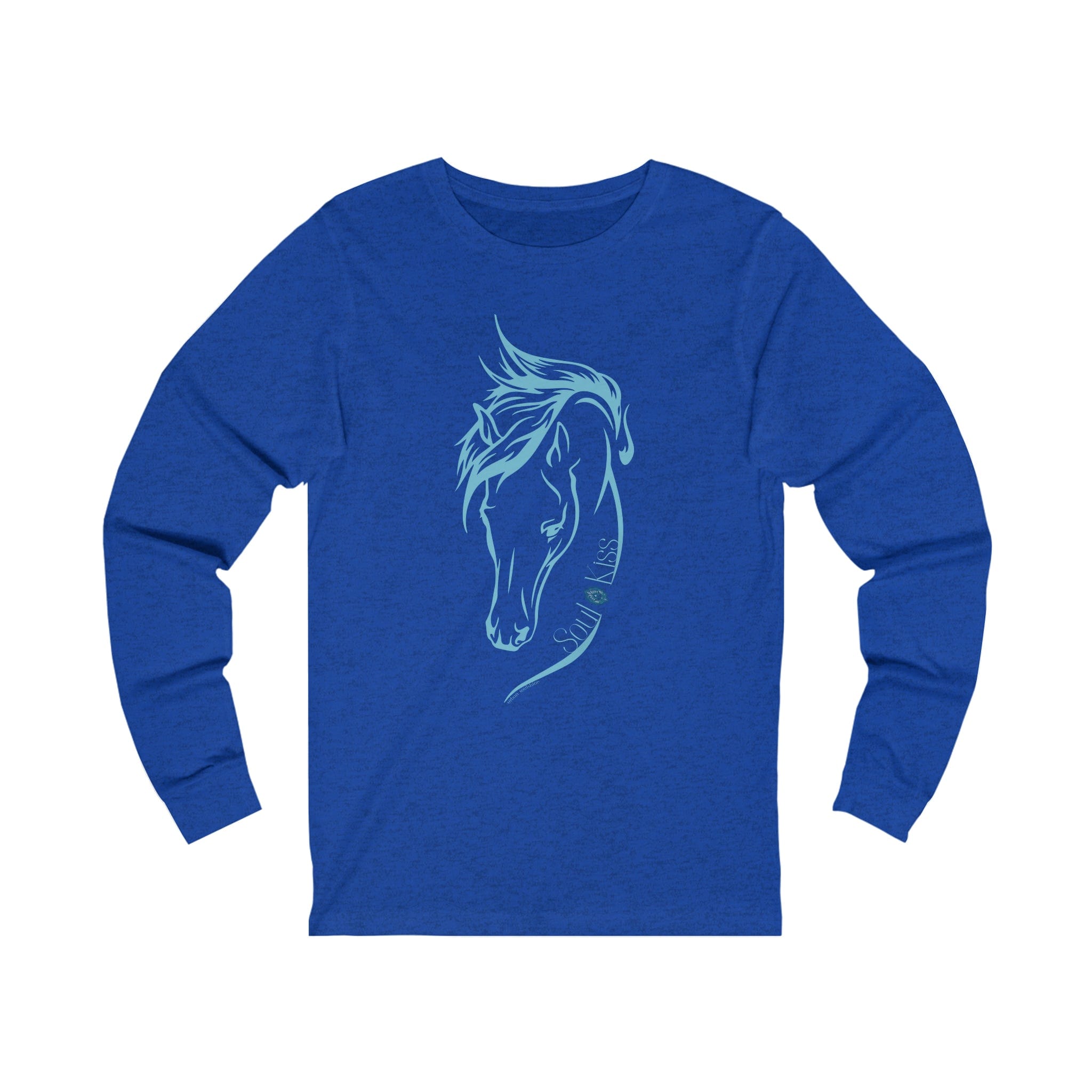 Urban SoulShine & co Long-sleeve S / True Royal TriBlend Soul Kiss Horse Lover Long Sleeve Tee