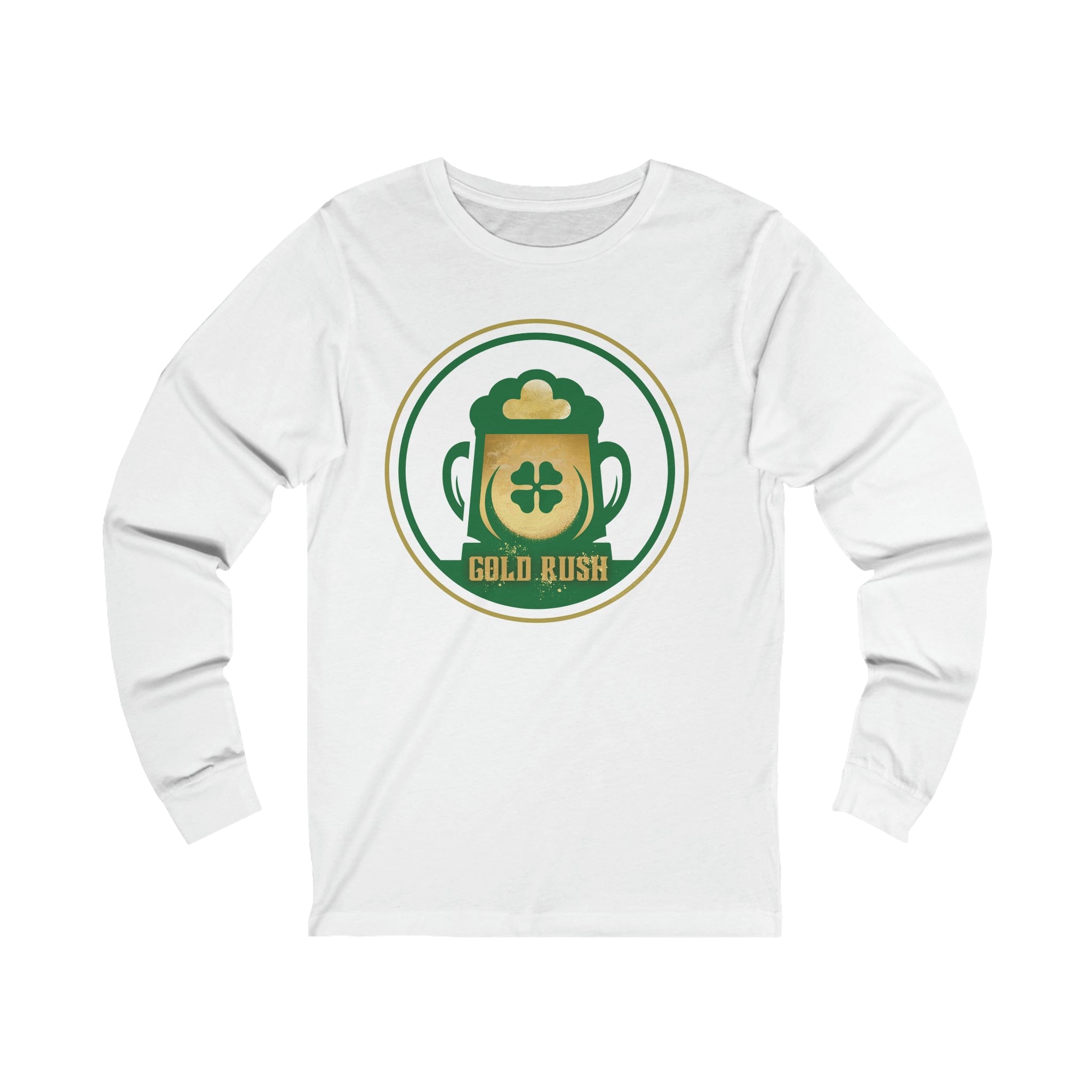 Urban SoulShine & co Long-sleeve S / White Gold Rush Irish Beer Long Sleeve Tee (Unisex)