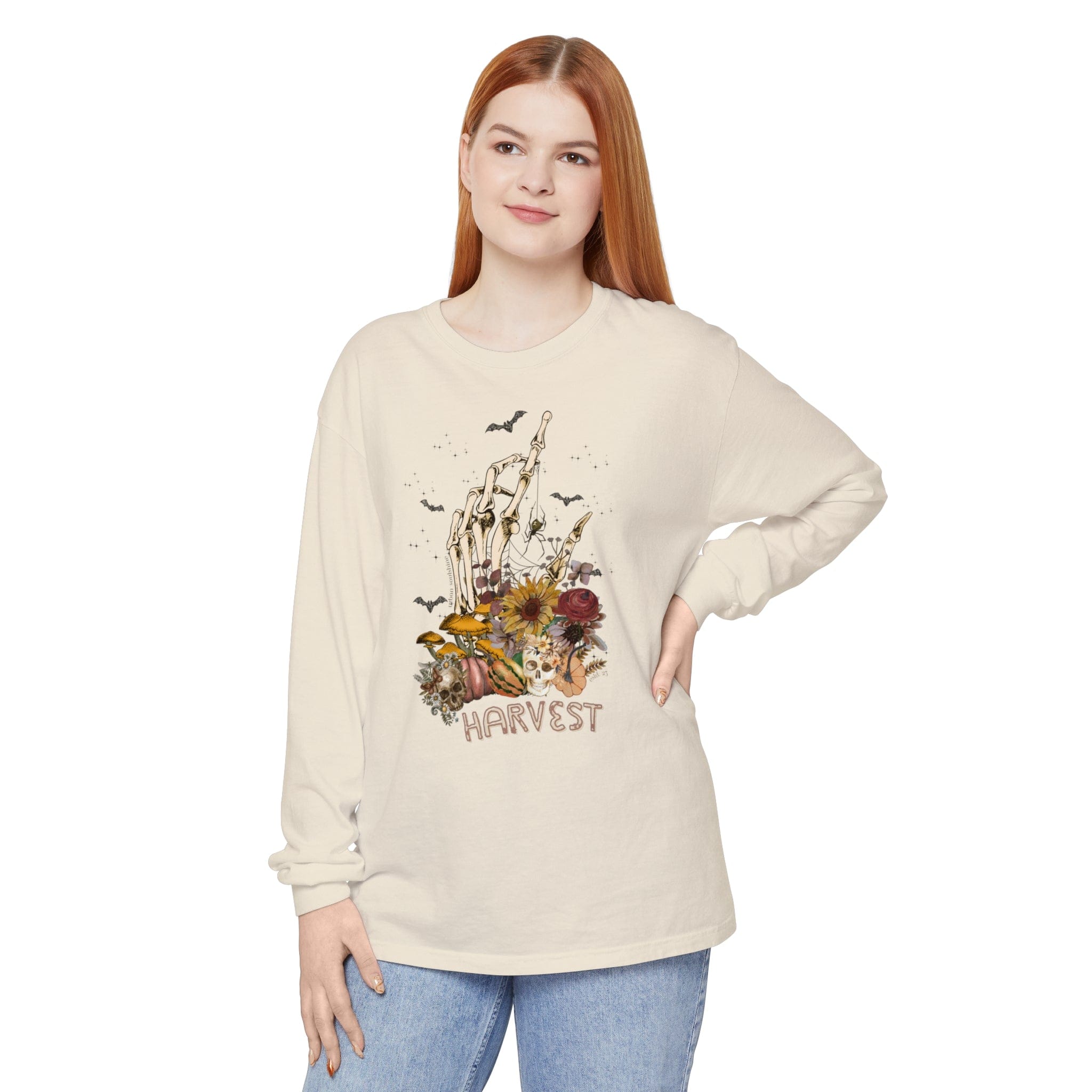 Urban SoulShine & co Long-sleeve Skull Harvest Long Sleeve Tee (unisex)