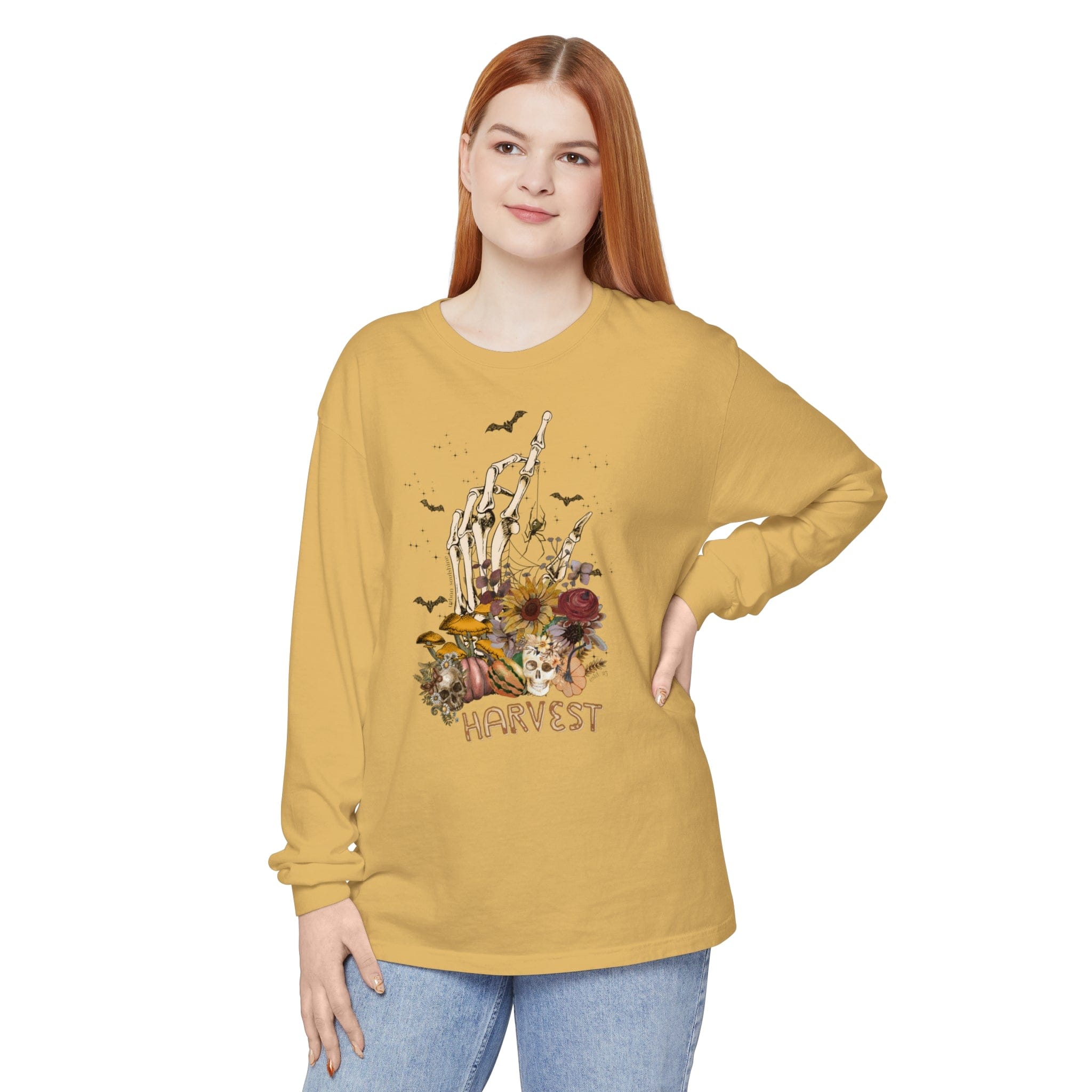 Urban SoulShine & co Long-sleeve Skull Harvest Long Sleeve Tee (unisex)