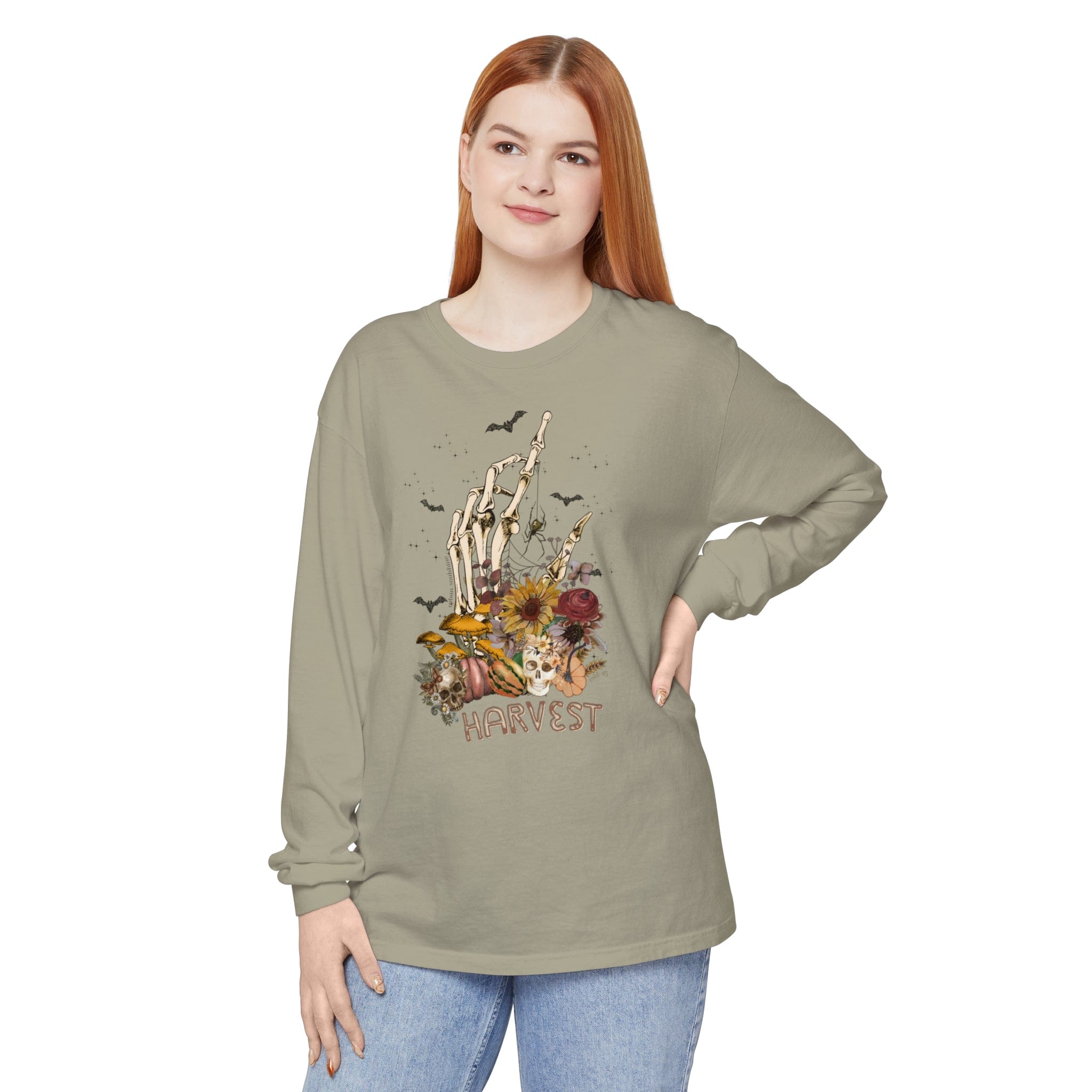 Urban SoulShine & co Long-sleeve Skull Harvest Long Sleeve Tee (unisex)