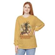 Urban SoulShine & co Long-sleeve Spooked Horse Trail Long-Sleeve Halloween Tee (unisex)