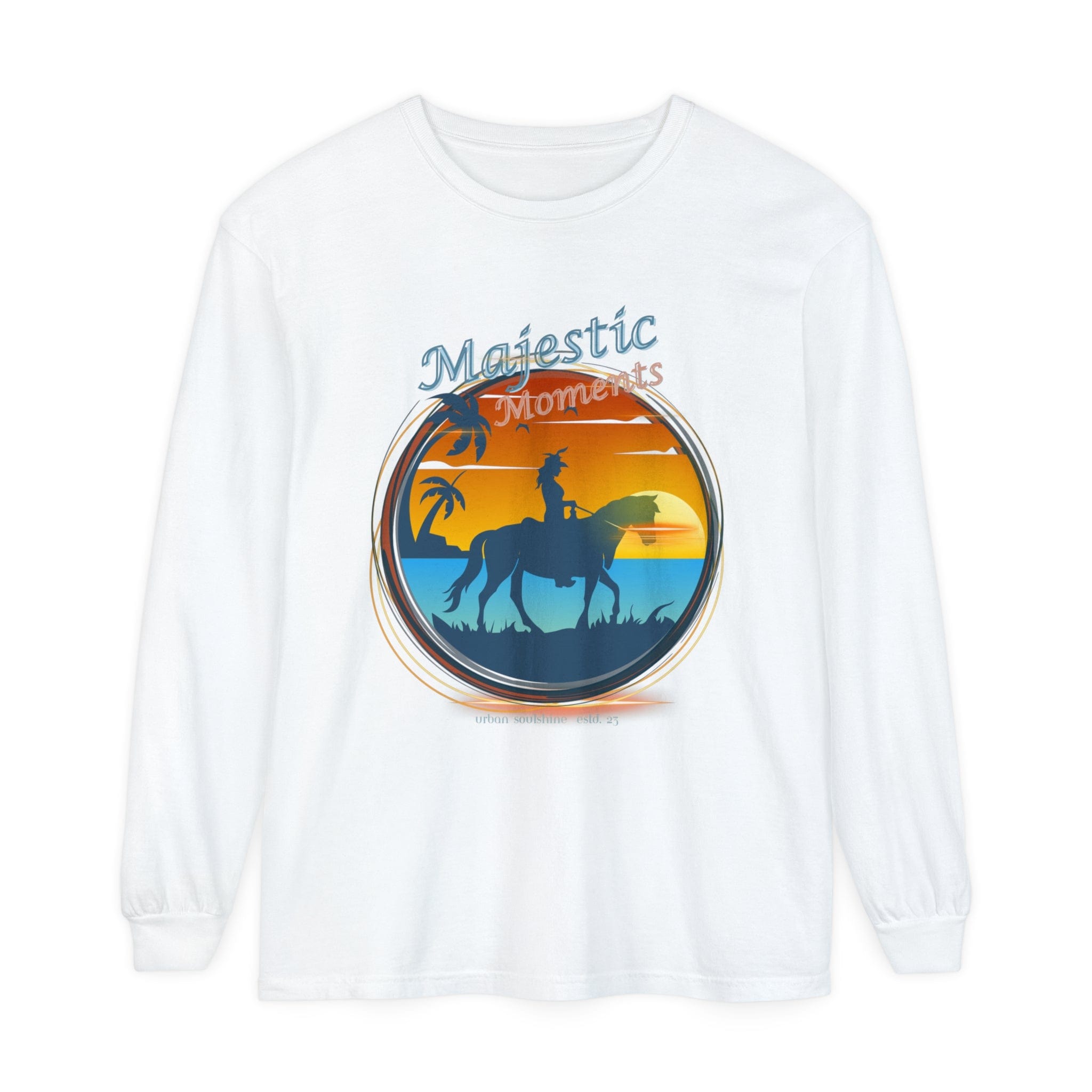 Urban SoulShine & co Long-sleeve White / S Majestic Moments Horse Lover Long Sleeve Tee (unisex)