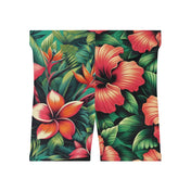 Urban SoulShine & co Mid Length Biker Shorts Tropical Oasis SuperSoft Biker Shorts