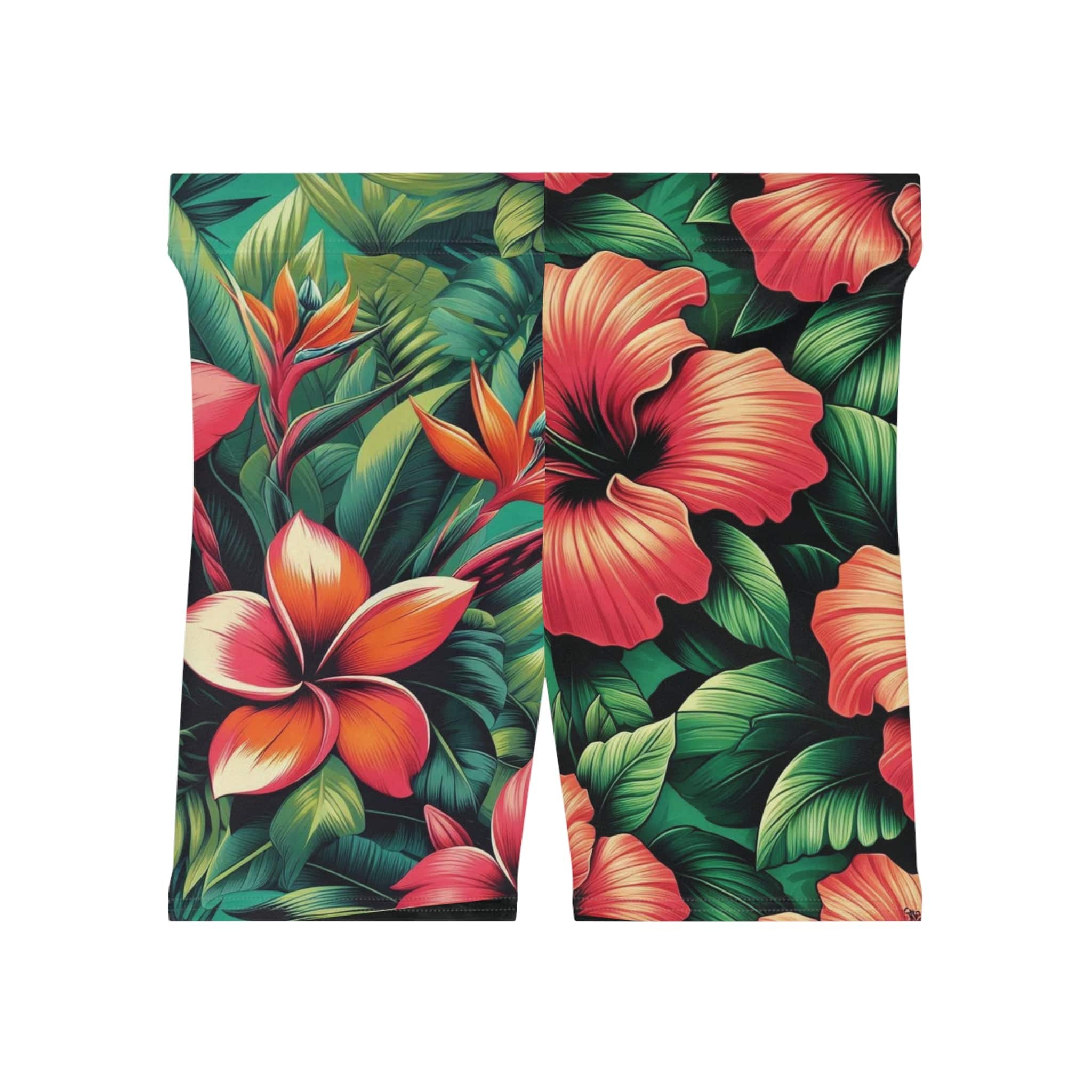 Urban SoulShine & co Mid Length Biker Shorts Tropical Oasis SuperSoft Biker Shorts