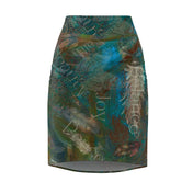 Urban SoulShine & co Mid Waist Skirts Light As A Feather Inspirational Mantra Mid Waisted Pencil Skirt