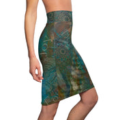 Urban SoulShine & co Mid Waist Skirts Light As A Feather Inspirational Mantra Mid Waisted Pencil Skirt