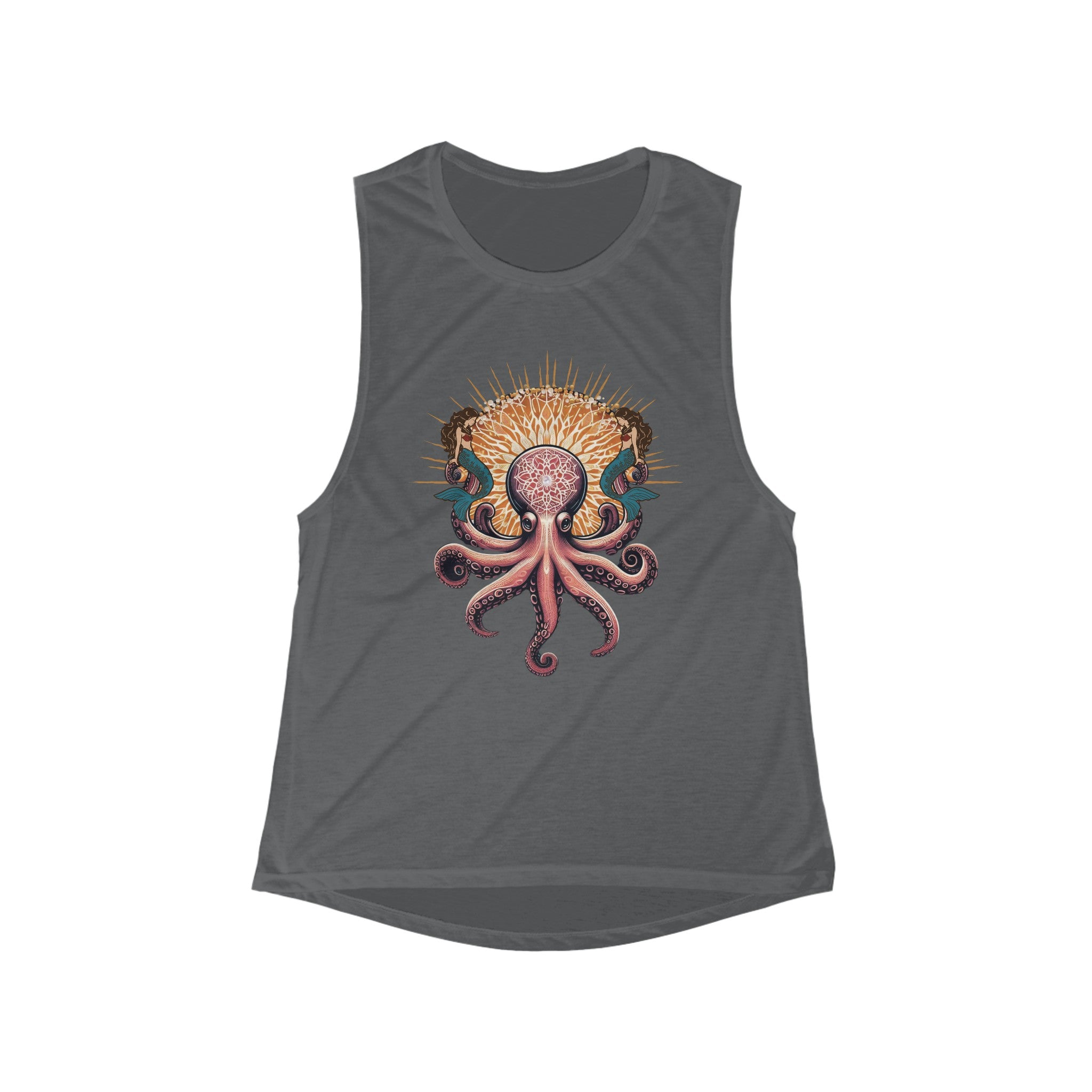 Urban SoulShine & co Muscle Tank Top S / Asphalt Slub The Mermaid Whisperer Octopus Flowy Muscle Tank