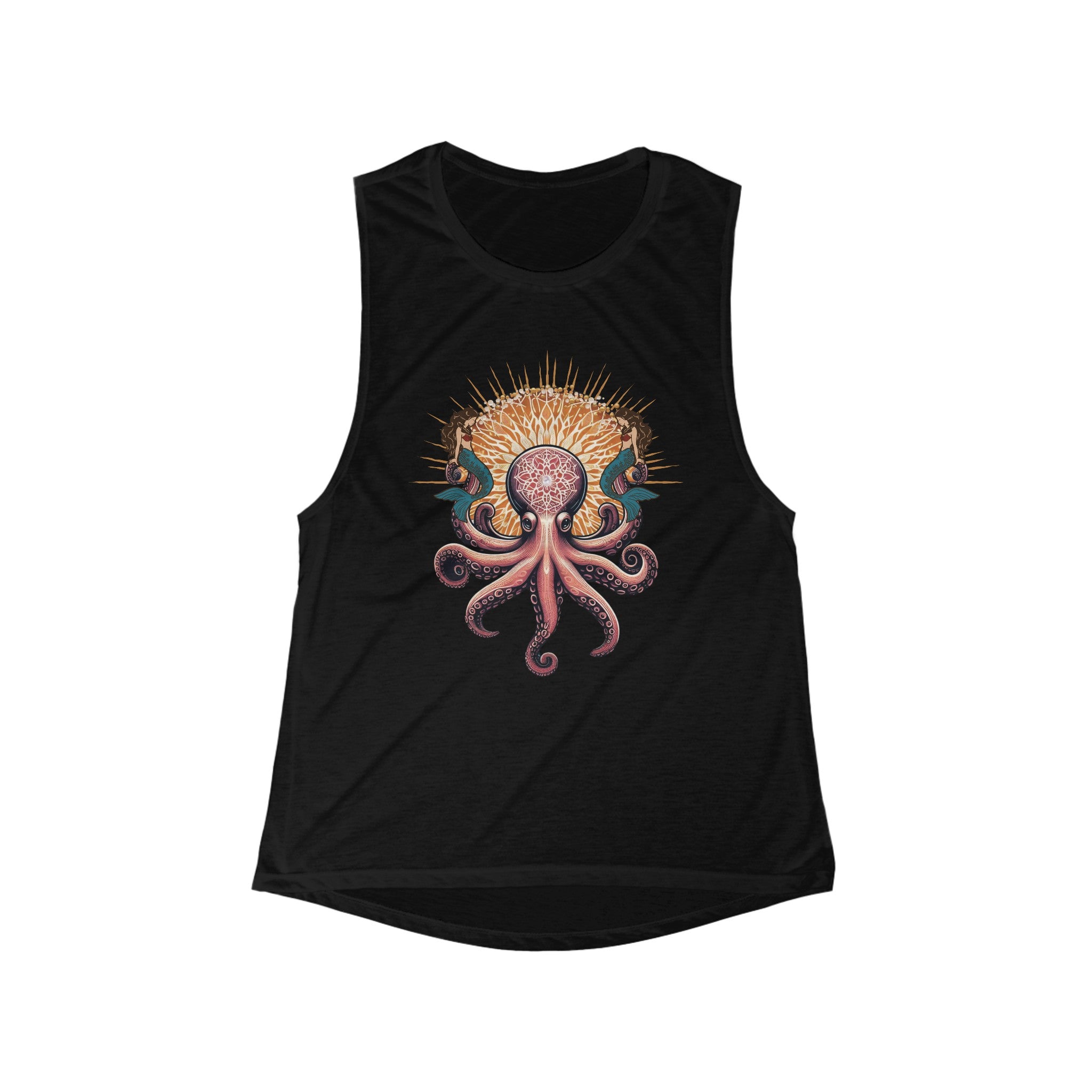 Urban SoulShine & co Muscle Tank Top S / Black The Mermaid Whisperer Octopus Flowy Muscle Tank