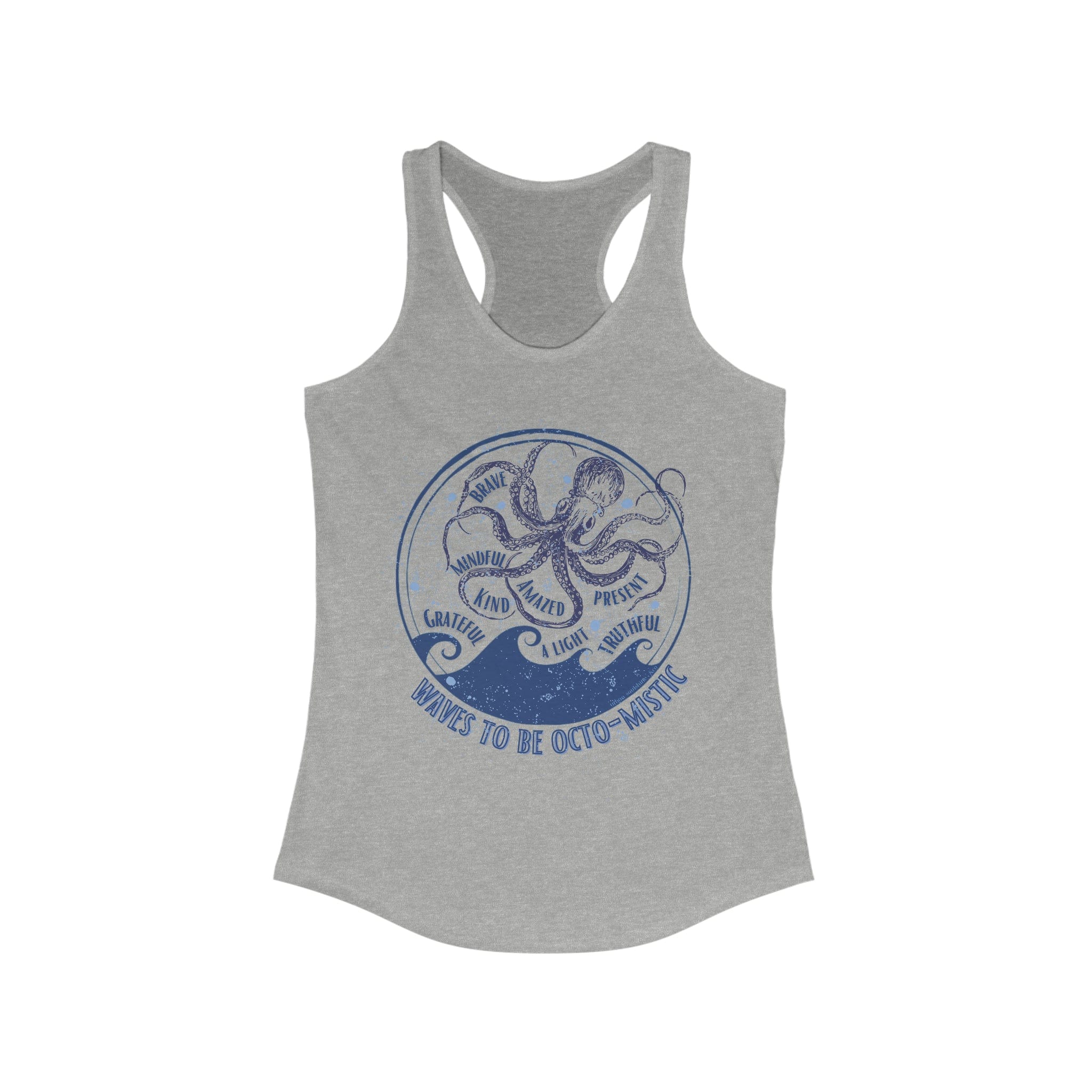  Heather Grey Waves To Be Octo-Mistic Inspirational Tank