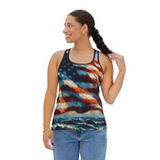 Urban SoulShine & co Performance Tank Top A Sea Of Freedom Performance Racerback Tank