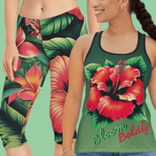 Urban SoulShine & co Performance Tank Top Bloom Boldly Performance Racerback Tank