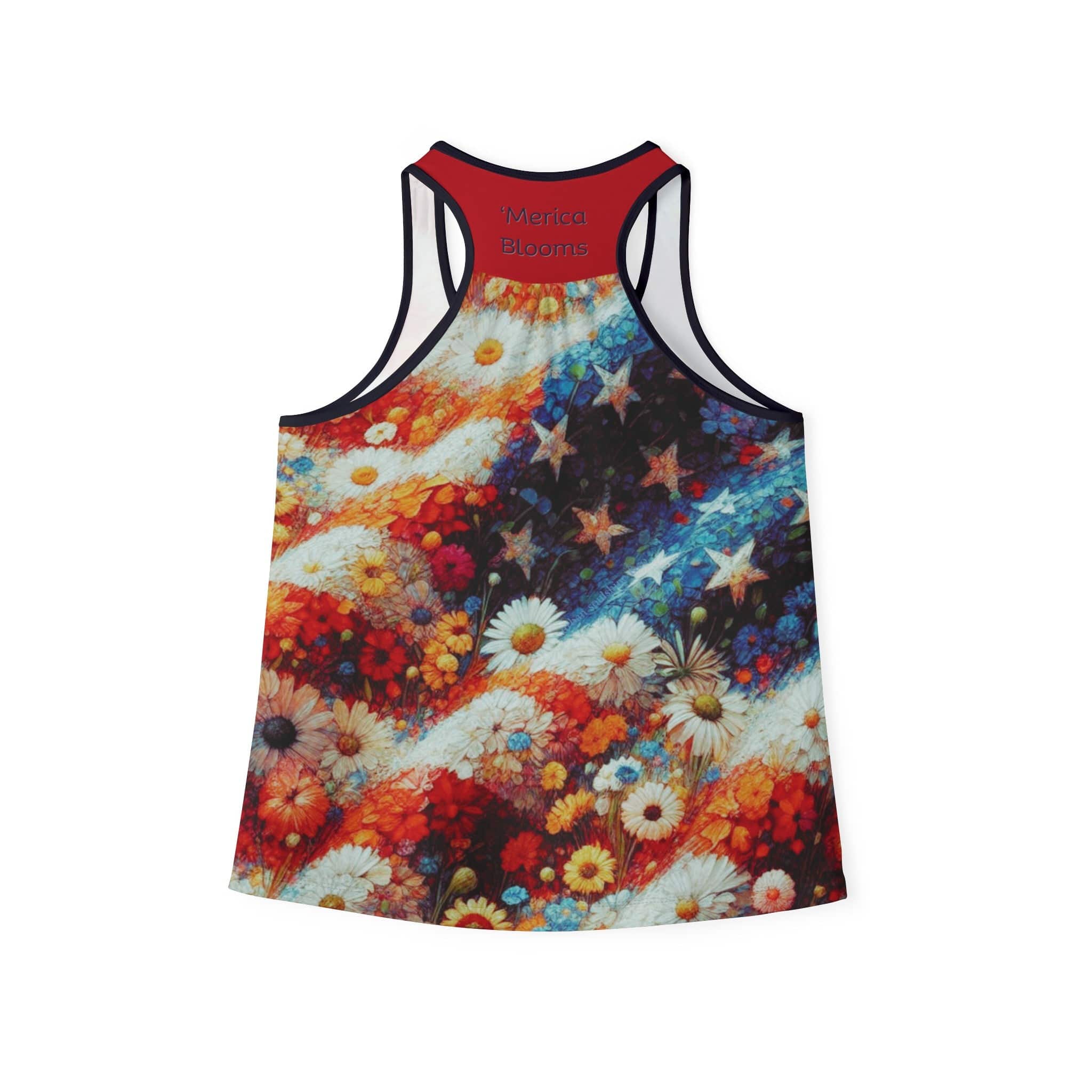 Urban SoulShine & co Performance Tank Top 'Merica Blooms Performance Racerback Tank