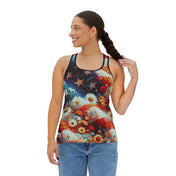 Urban SoulShine & co Performance Tank Top 'Merica Blooms Performance Racerback Tank