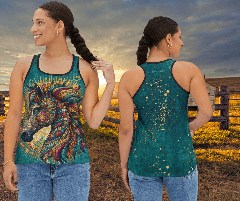 Urban SoulShine & co Performance Tank Top Radiant Stallion Perfomance Racerback Tank