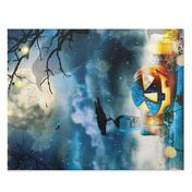 Urban SoulShine & co Puzzle 20" × 16" (500 pcs) Black Crow Moon Halloween Puzzle (500-Piece)