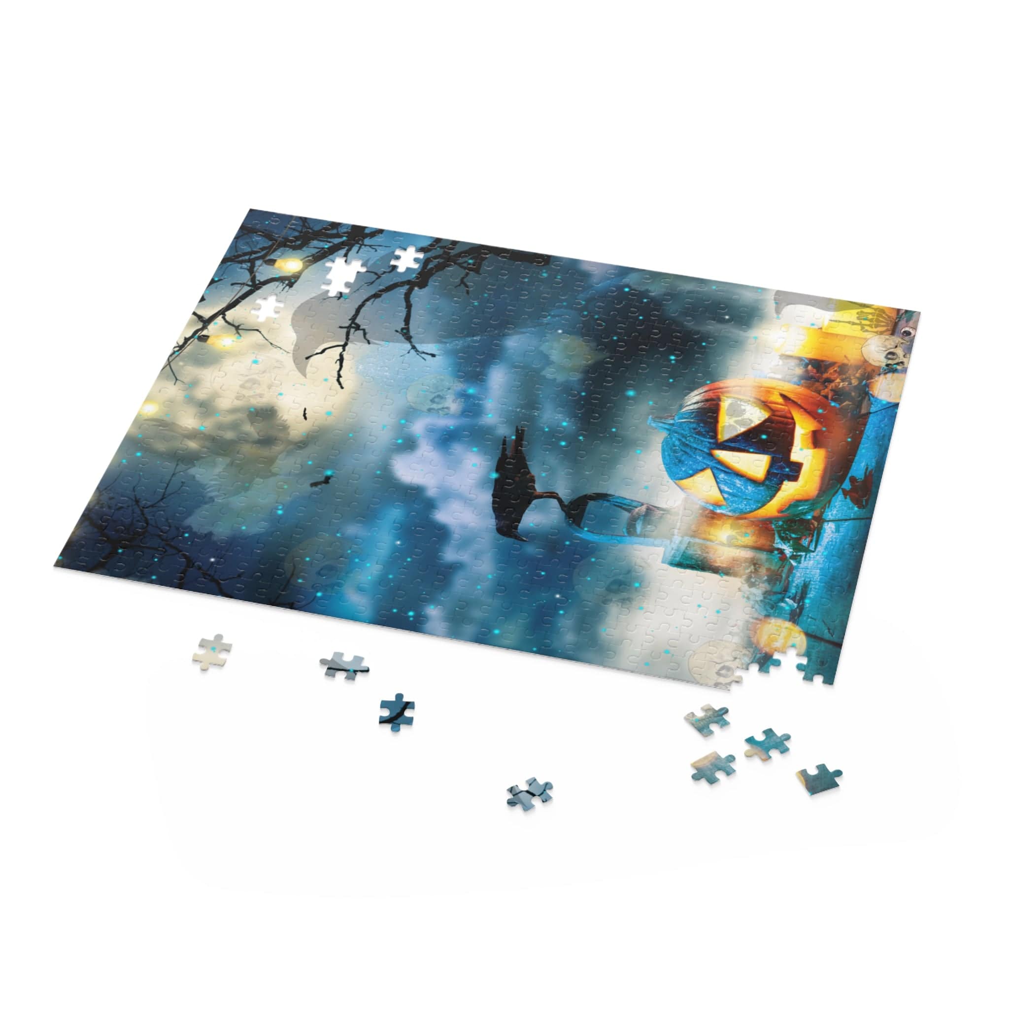 Urban SoulShine & co Puzzle 20" × 16" (500 pcs) Black Crow Moon Halloween Puzzle (500-Piece)