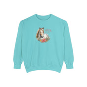 Urban SoulShine & co Sweatshirt A Horse Lover's Christmas Garment-Dyed Sweatshirt