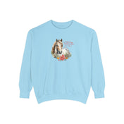 Urban SoulShine & co Sweatshirt A Horse Lover's Christmas Garment-Dyed Sweatshirt