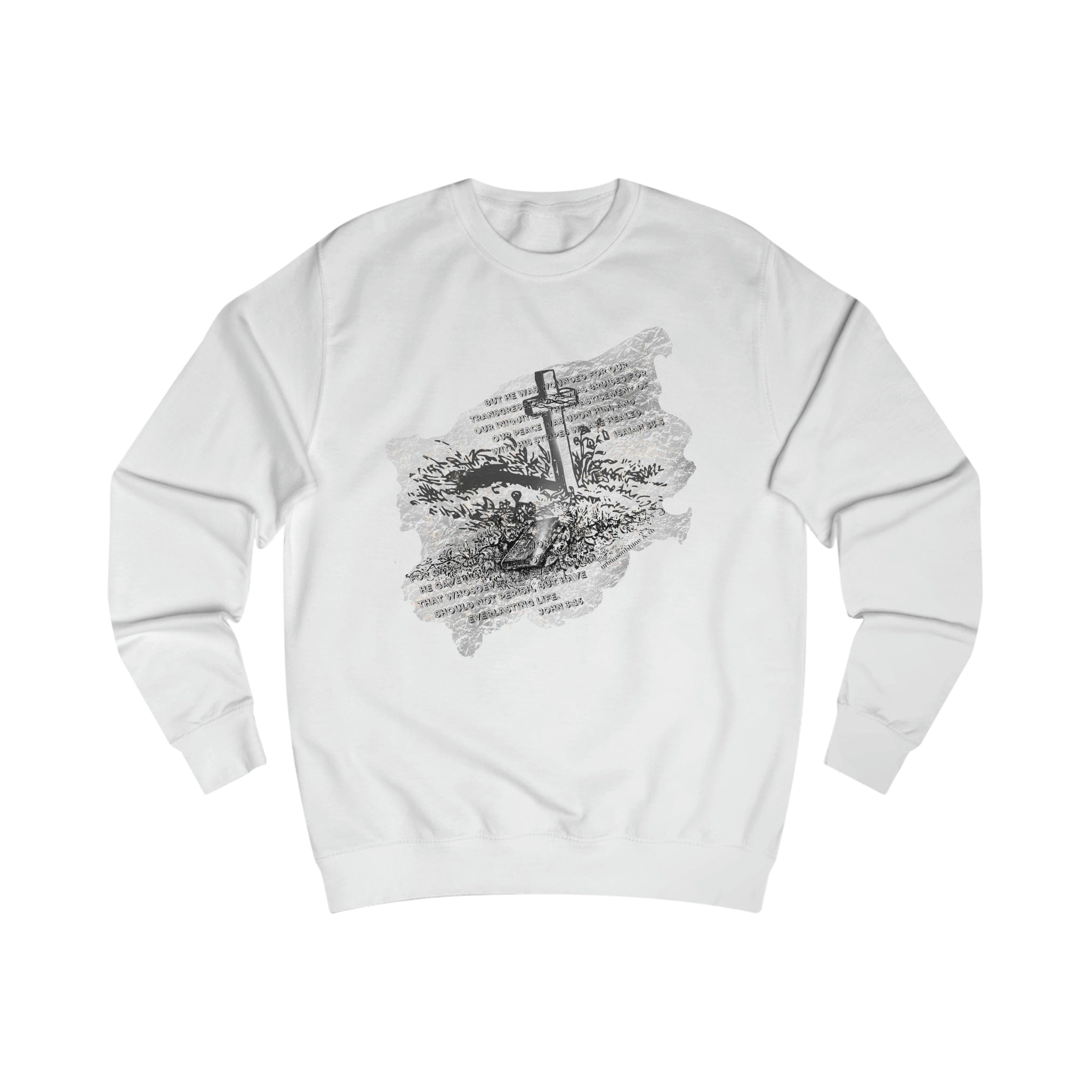 Urban SoulShine & co Sweatshirt Arctic White / S With His Stripes Easter Crewneck Sweatshirt (Unisex)