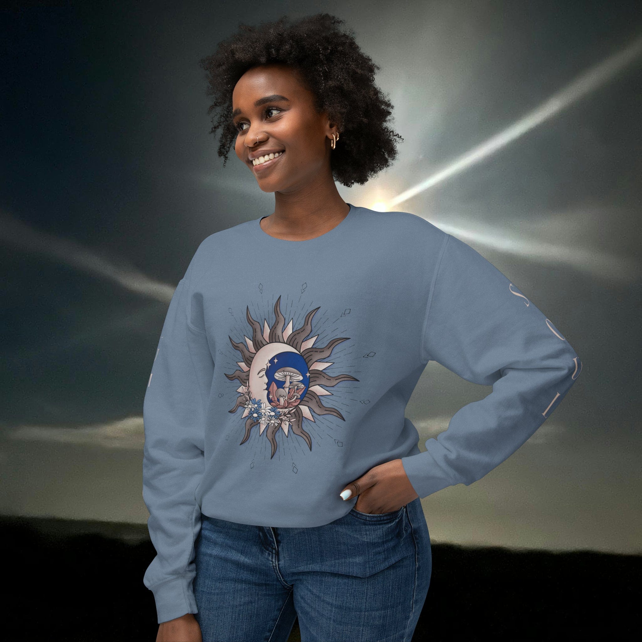  S Luminary Soul Lightweight Crewneck Sweatshirt (Unisex)