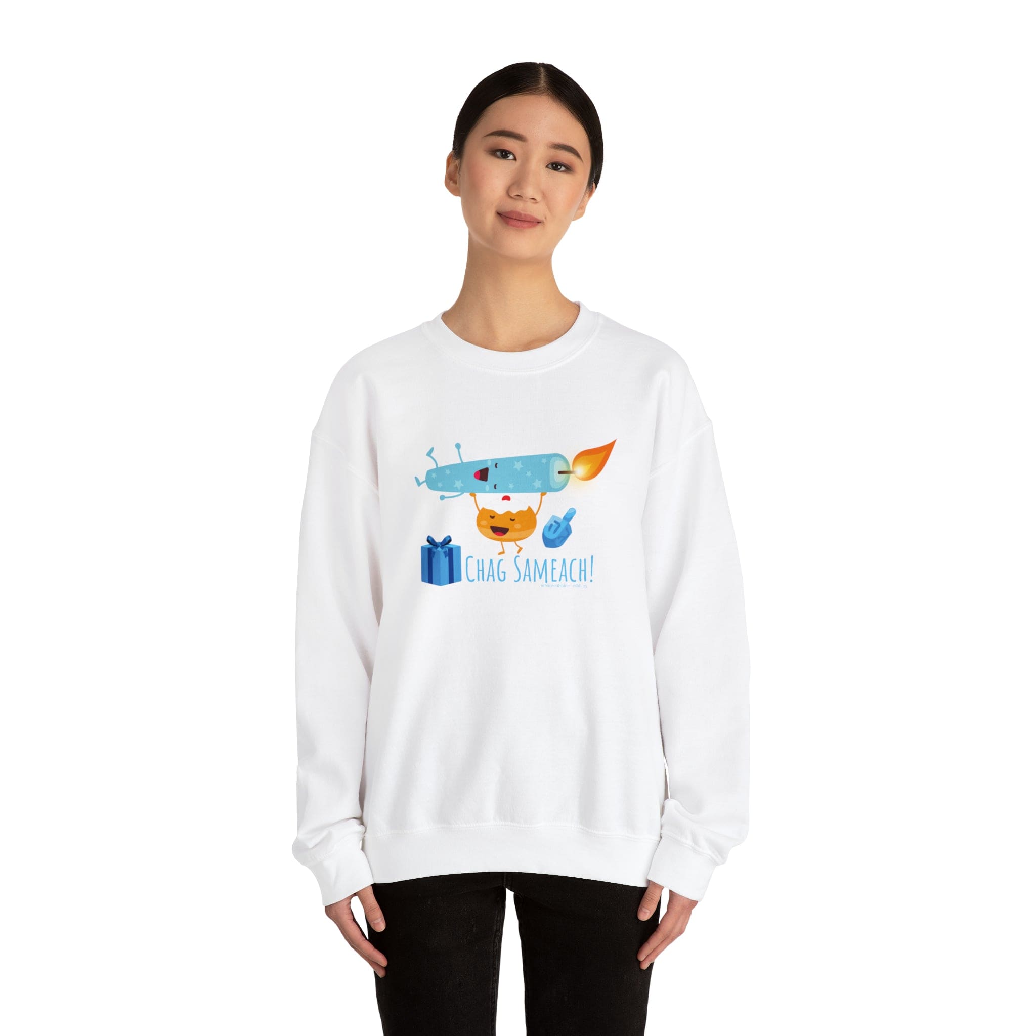 Urban SoulShine & co Sweatshirt CHAG SAMEACH! Hanukkah Crewneck Sweatshirt (Unisex)