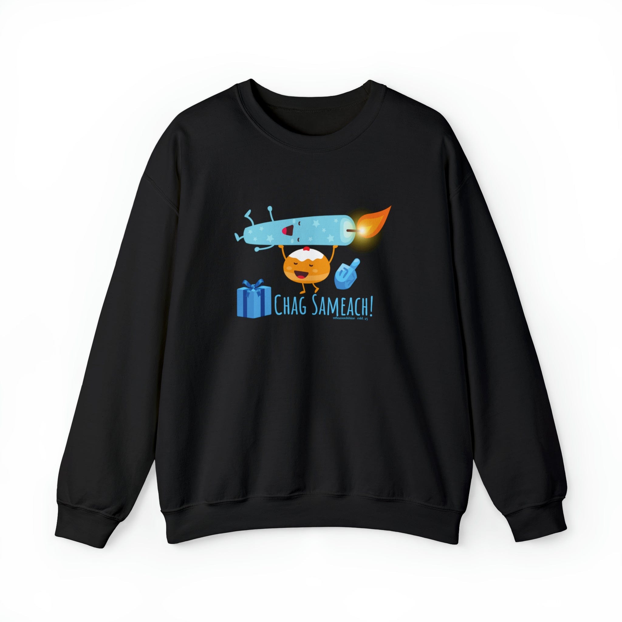 Urban SoulShine & co Sweatshirt CHAG SAMEACH! Hanukkah Crewneck Sweatshirt (Unisex)