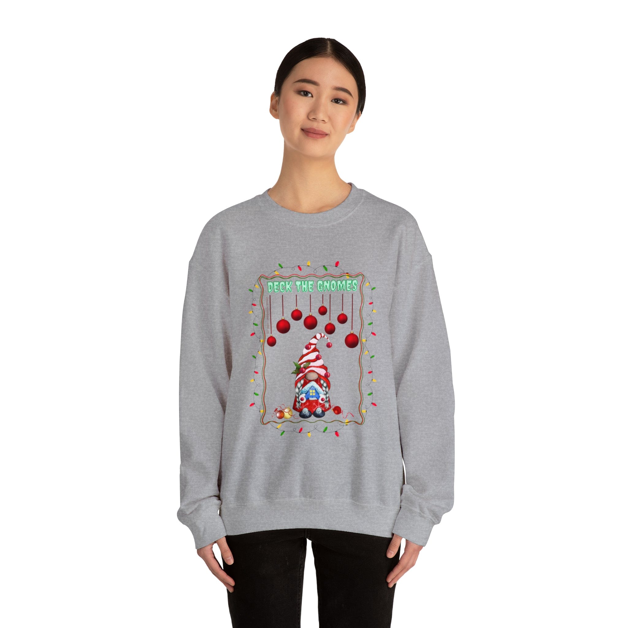 Urban SoulShine & co Sweatshirt Deck The Gnomes Holiday Crewneck Sweatshirt (Unisex)