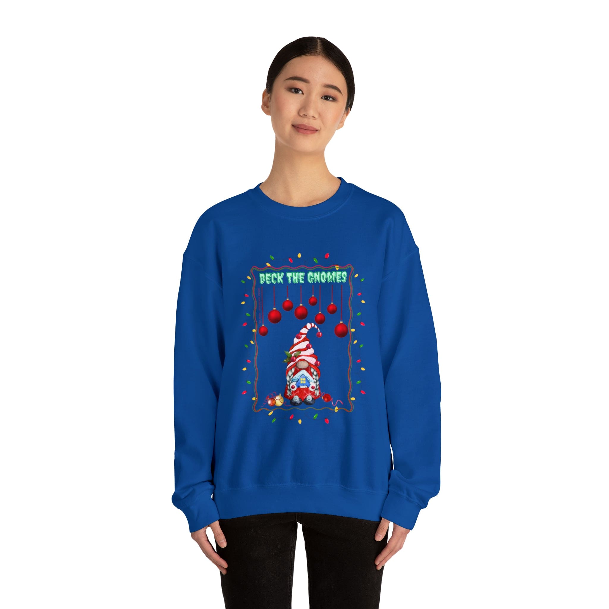 Urban SoulShine & co Sweatshirt Deck The Gnomes Holiday Crewneck Sweatshirt (Unisex)