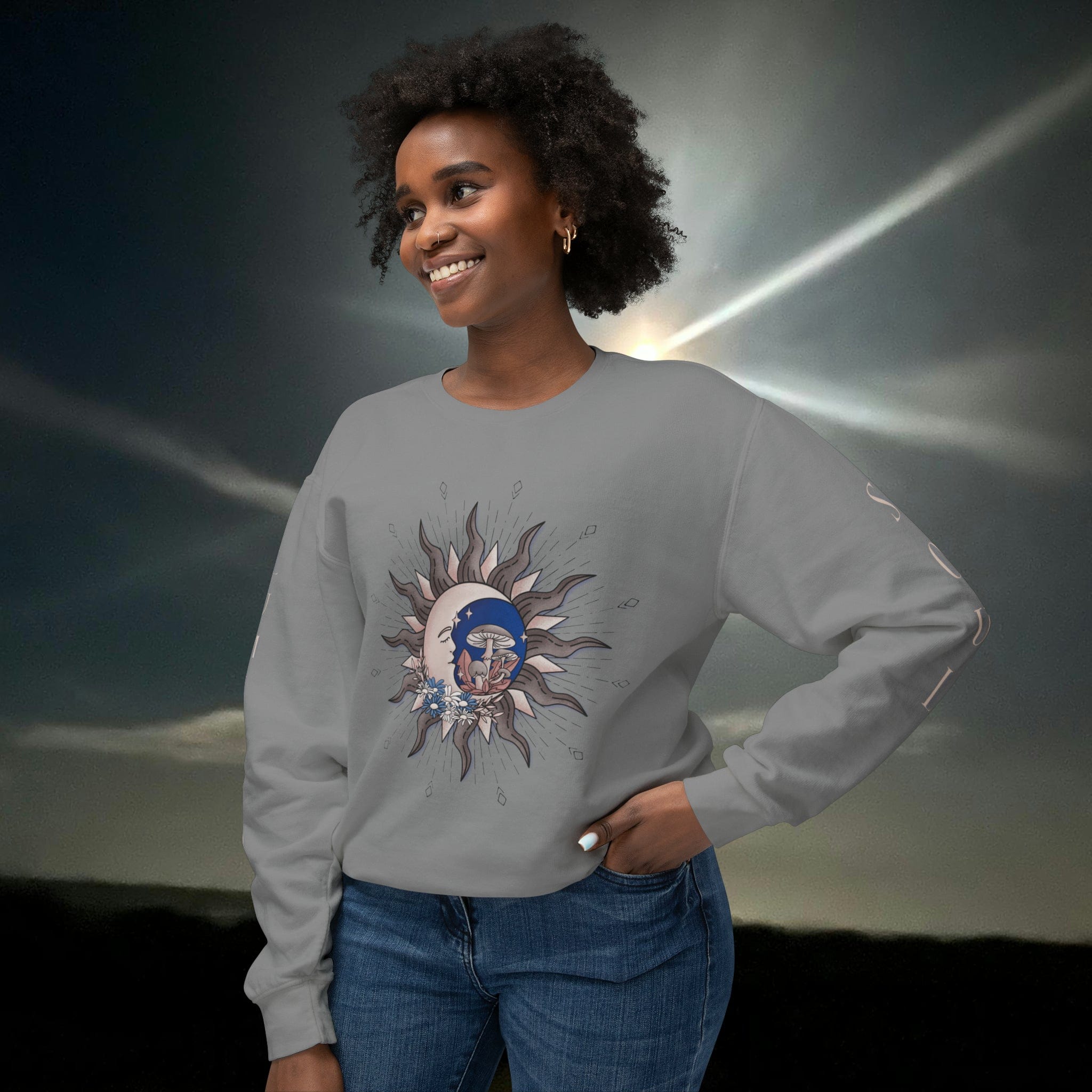 Urban SoulShine & co Sweatshirt Grey / S Luminary Soul Lightweight Crewneck Sweatshirt (Unisex)