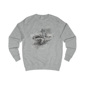 Urban SoulShine & co Sweatshirt Heather Grey / S With His Stripes Easter Crewneck Sweatshirt (Unisex)