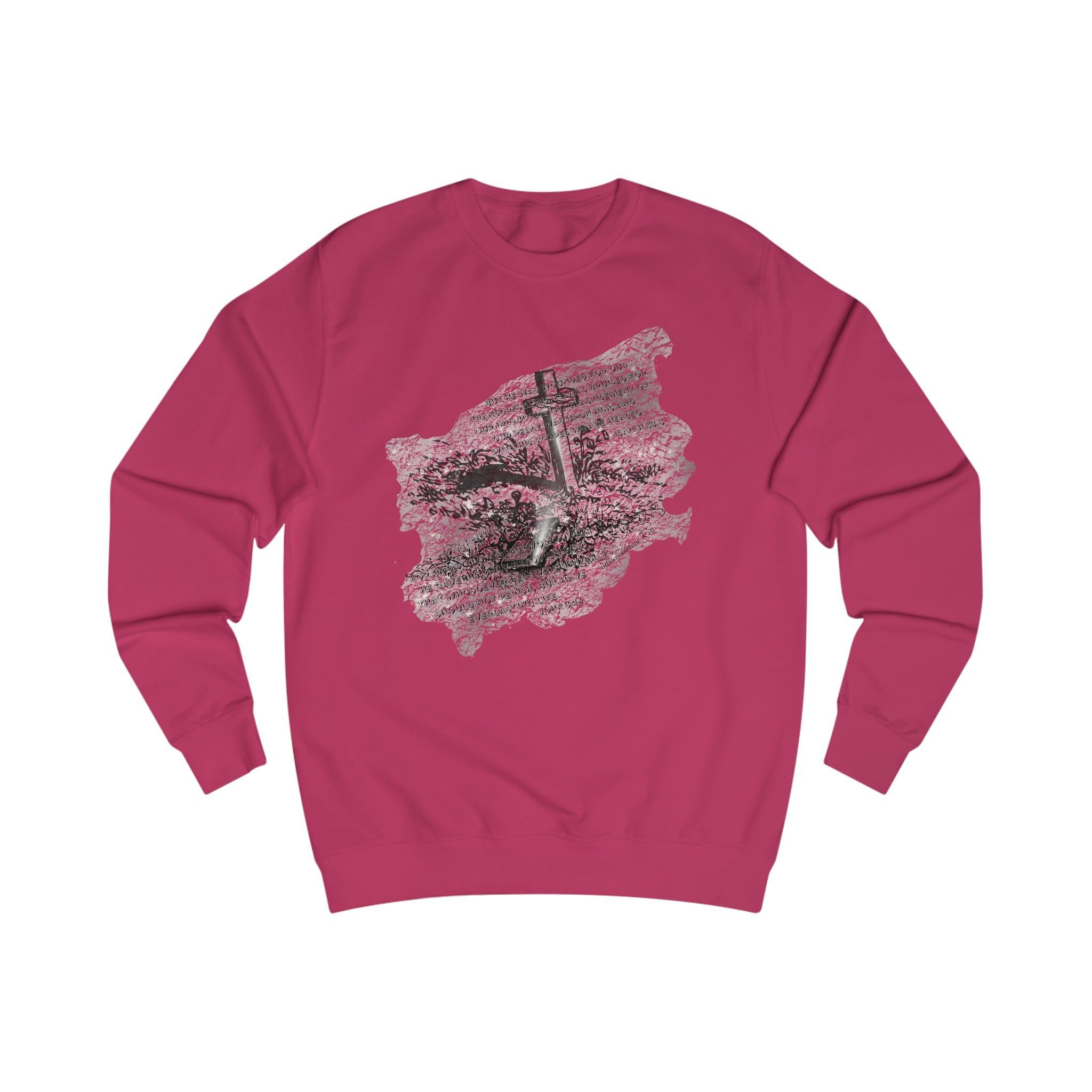 Urban SoulShine & co Sweatshirt Hot Pink / S With His Stripes Easter Crewneck Sweatshirt (Unisex)