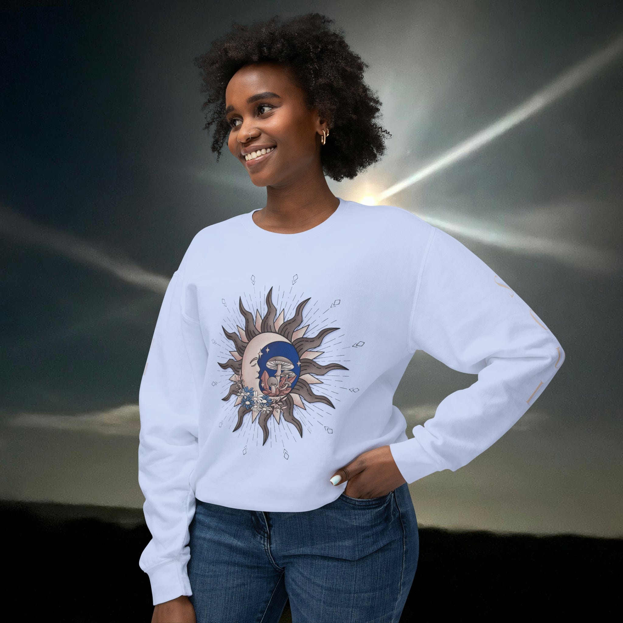 Urban SoulShine & co Sweatshirt Hydrangea / S Luminary Soul Lightweight Crewneck Sweatshirt (Unisex)