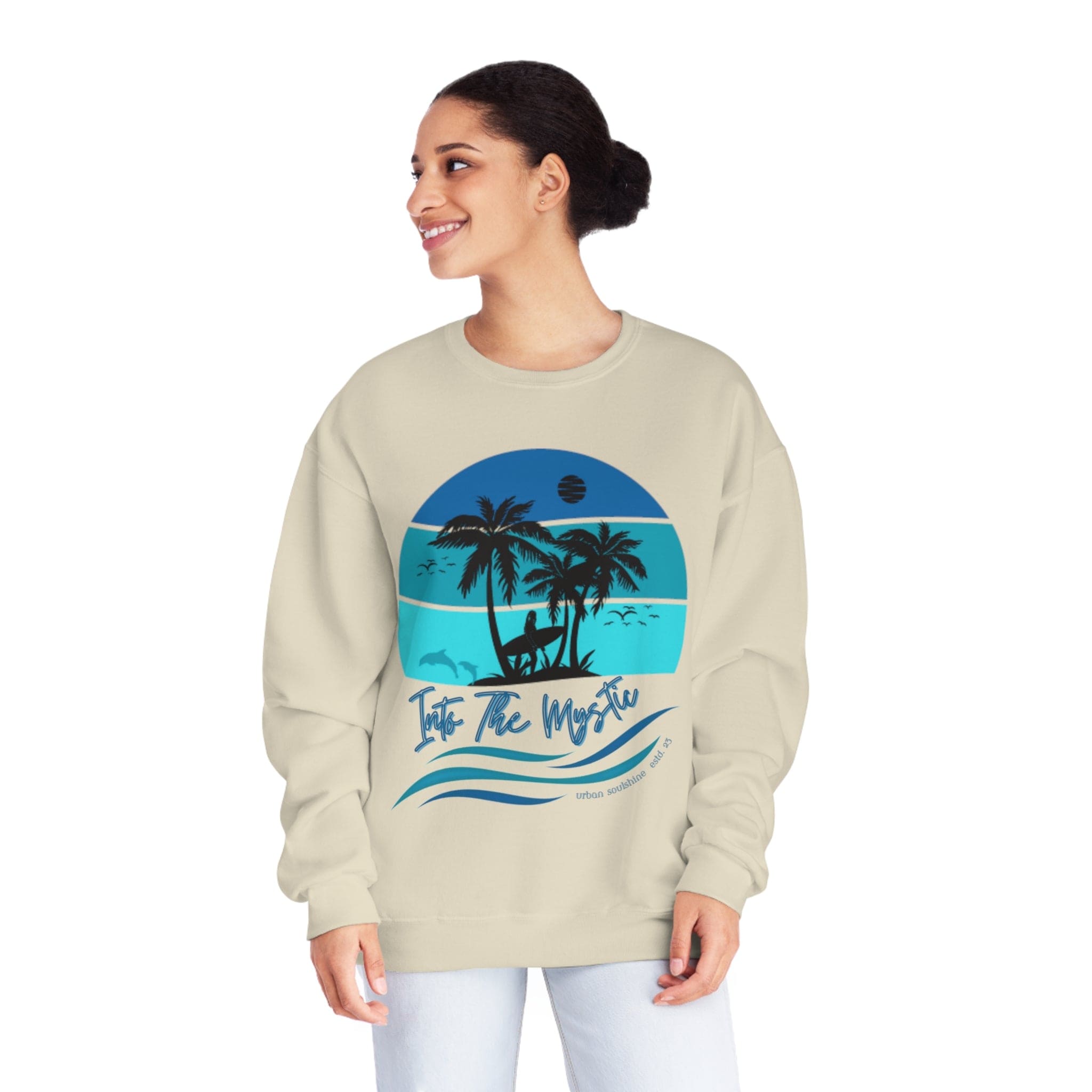 Urban SoulShine & co Sweatshirt Into the Mystic Surfer Girl Crewneck Sweatshirt