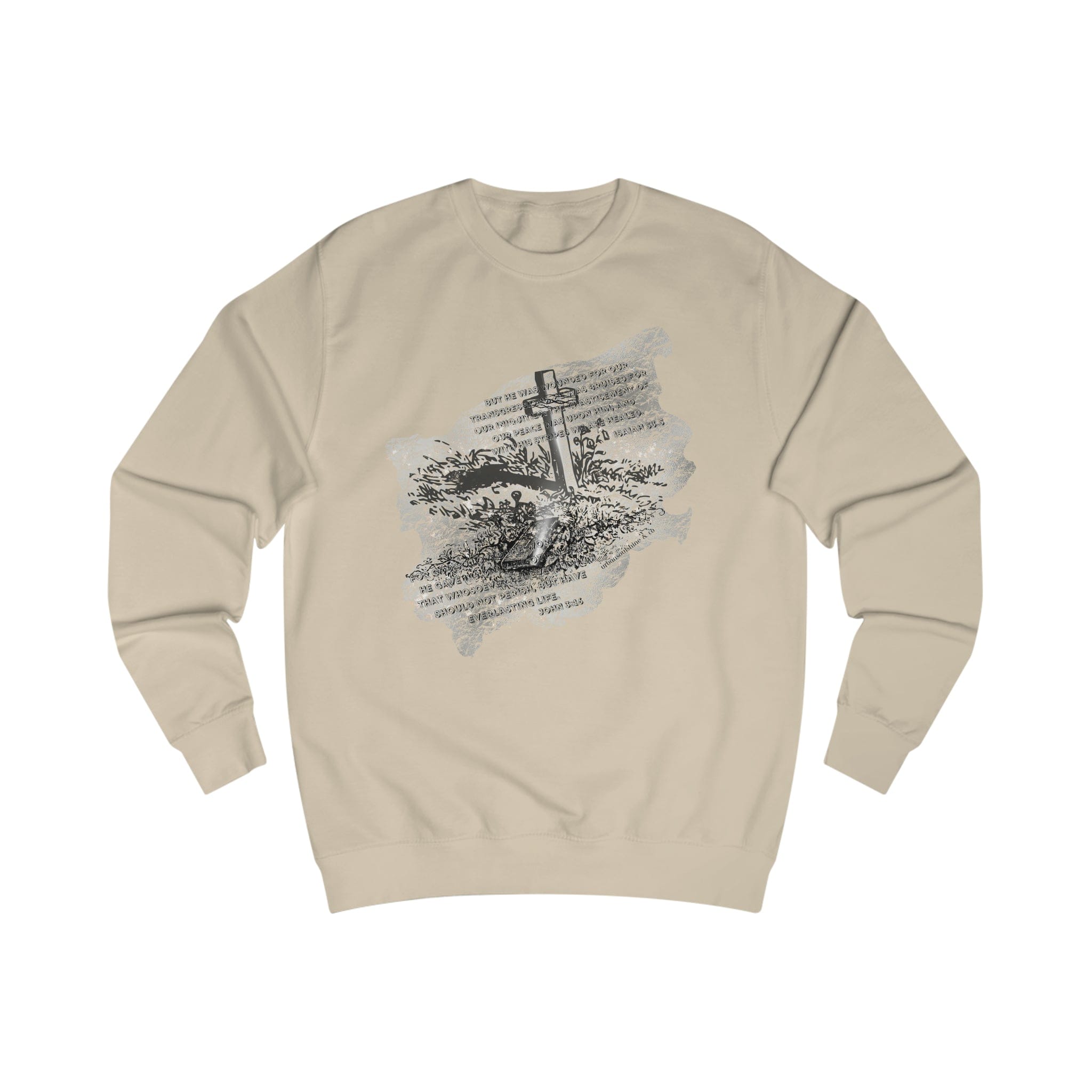 Urban SoulShine & co Sweatshirt Nude / S With His Stripes Easter Crewneck Sweatshirt (Unisex)