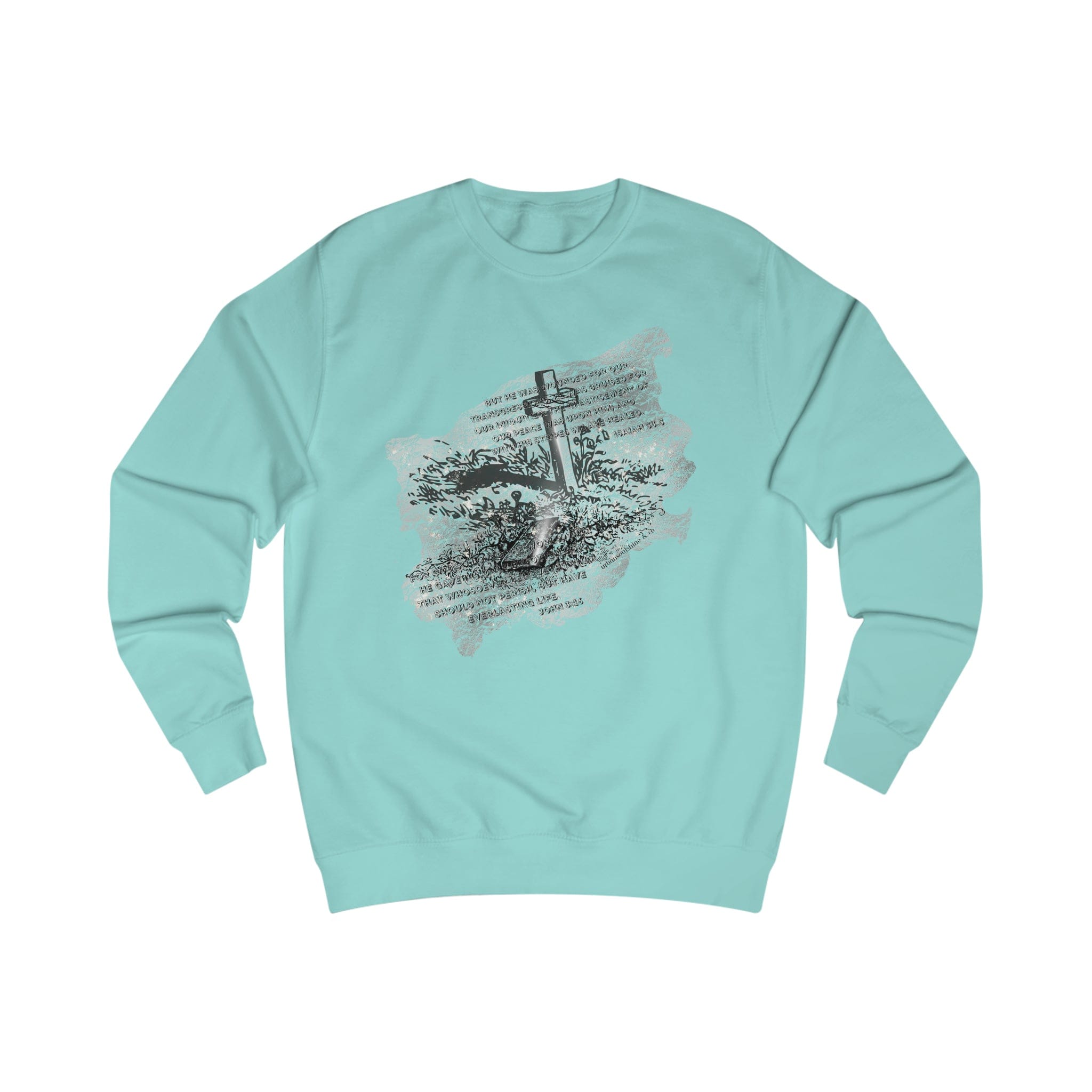 Urban SoulShine & co Sweatshirt Peppermint / S With His Stripes Easter Crewneck Sweatshirt (Unisex)